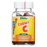 Nutrition Now Rhino Gummy Chewy C Strawberry Orange Lemon And Cherry - 60 Gummy Bears