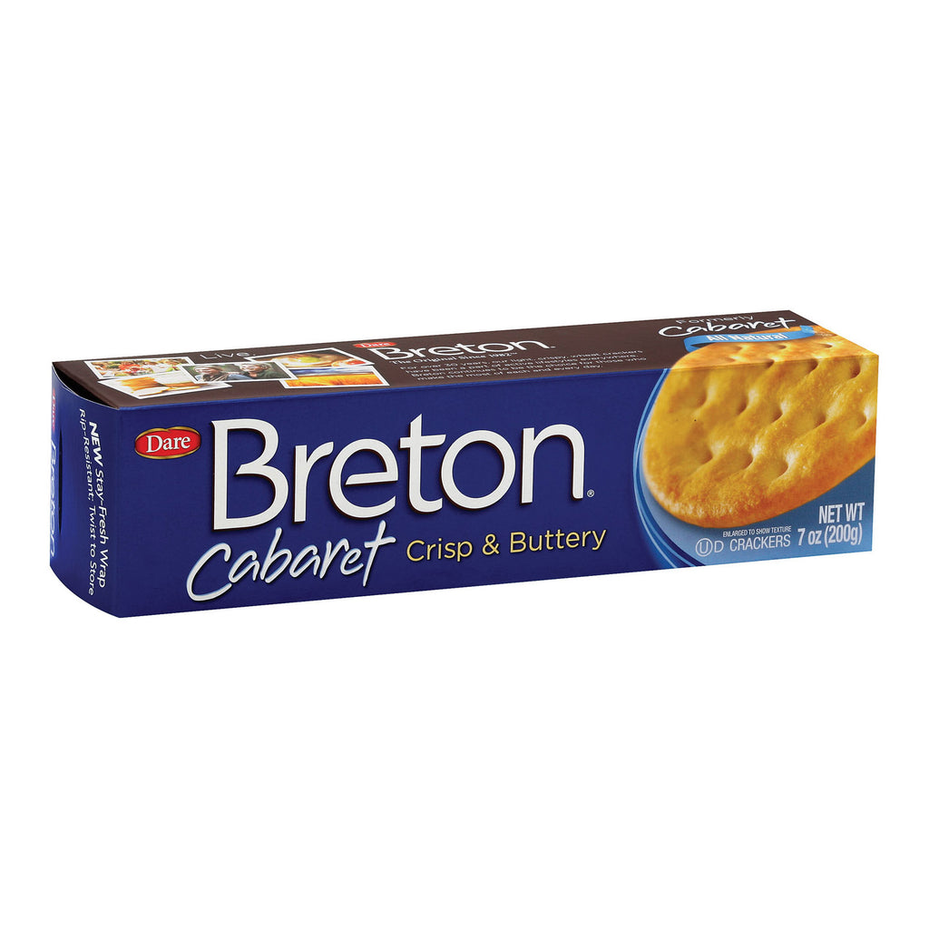 Breton-dare - Cabaret Crackers - Buttery Original - Case Of 12 - 7 Oz.