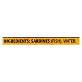 Season Brand Sardines In Water  - No Salt Added - Case Of 12 - 4.375 Oz.