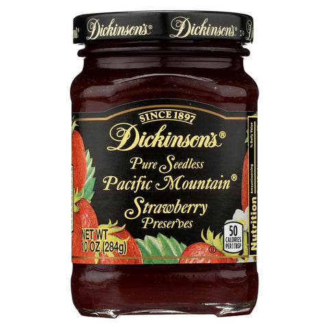 Dickinson - Pure Seedless Pacific Mountain Strawberry Preserves - Case Of 6 - 10 Oz.