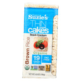 Suzie's Whole Grain Thin Cakes - Brown Rice - Case Of 12 - 4.9 Oz.