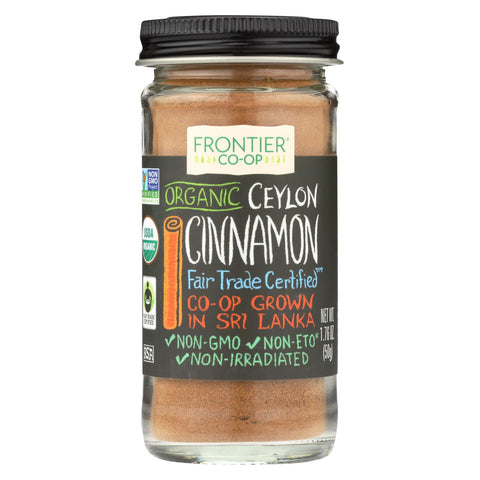 Frontier Herb Cinnamon - Organic - Fair Trade Certified - Ground - Ceylon - 1.76 Oz