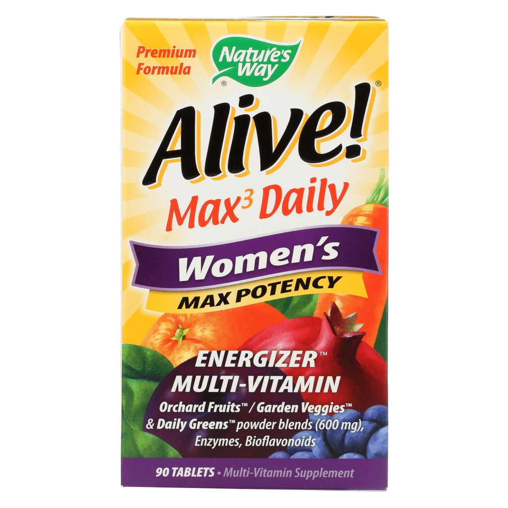 Nature's Way - Alive! Max3 Women's Multi-vitamin - Max Potency - 90 Tablets