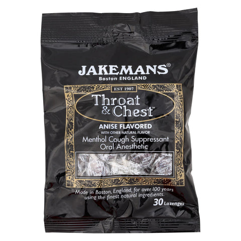 Jakemans Throat And Chest Lozenges - Licorice Menthol - Case Of 12 - 30 Pack