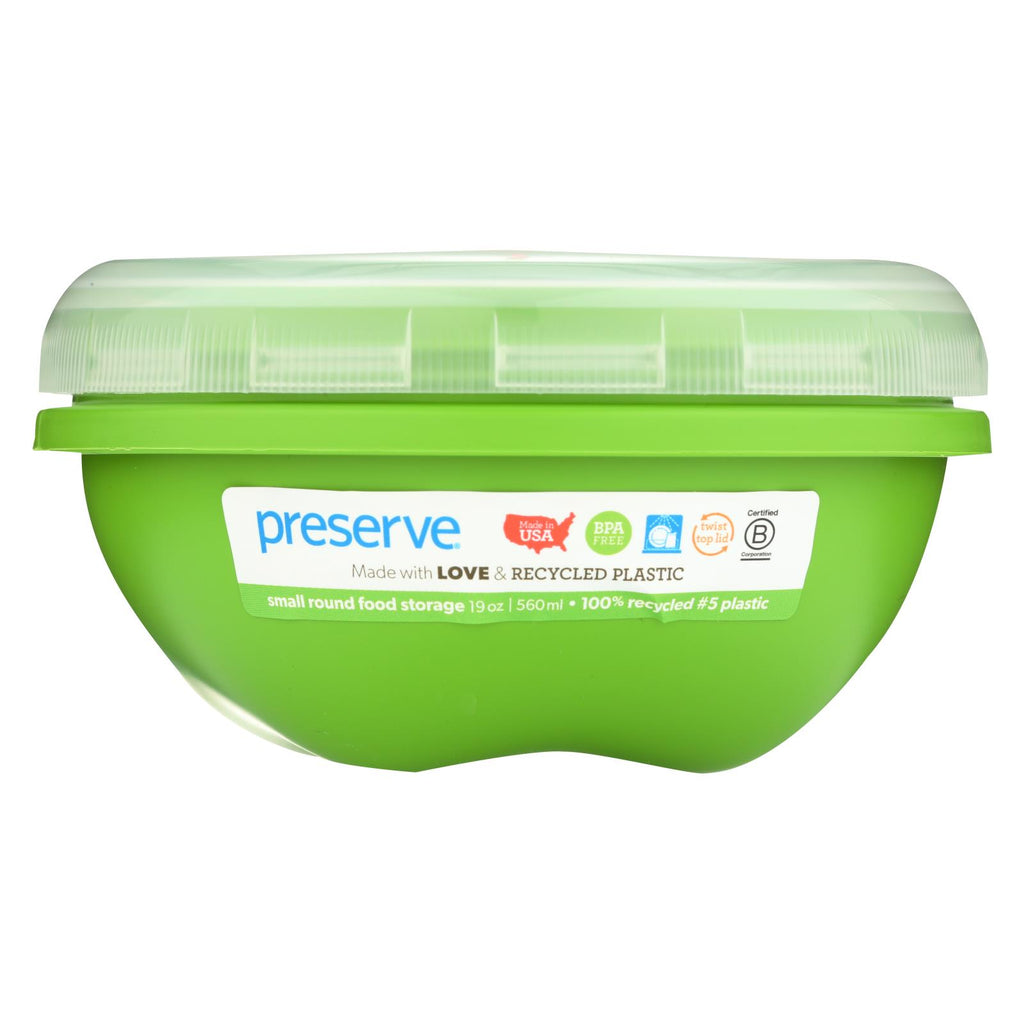 Preserve Food Storage Container - Round - Small - Apple Green - 19 Oz - Case Of 12