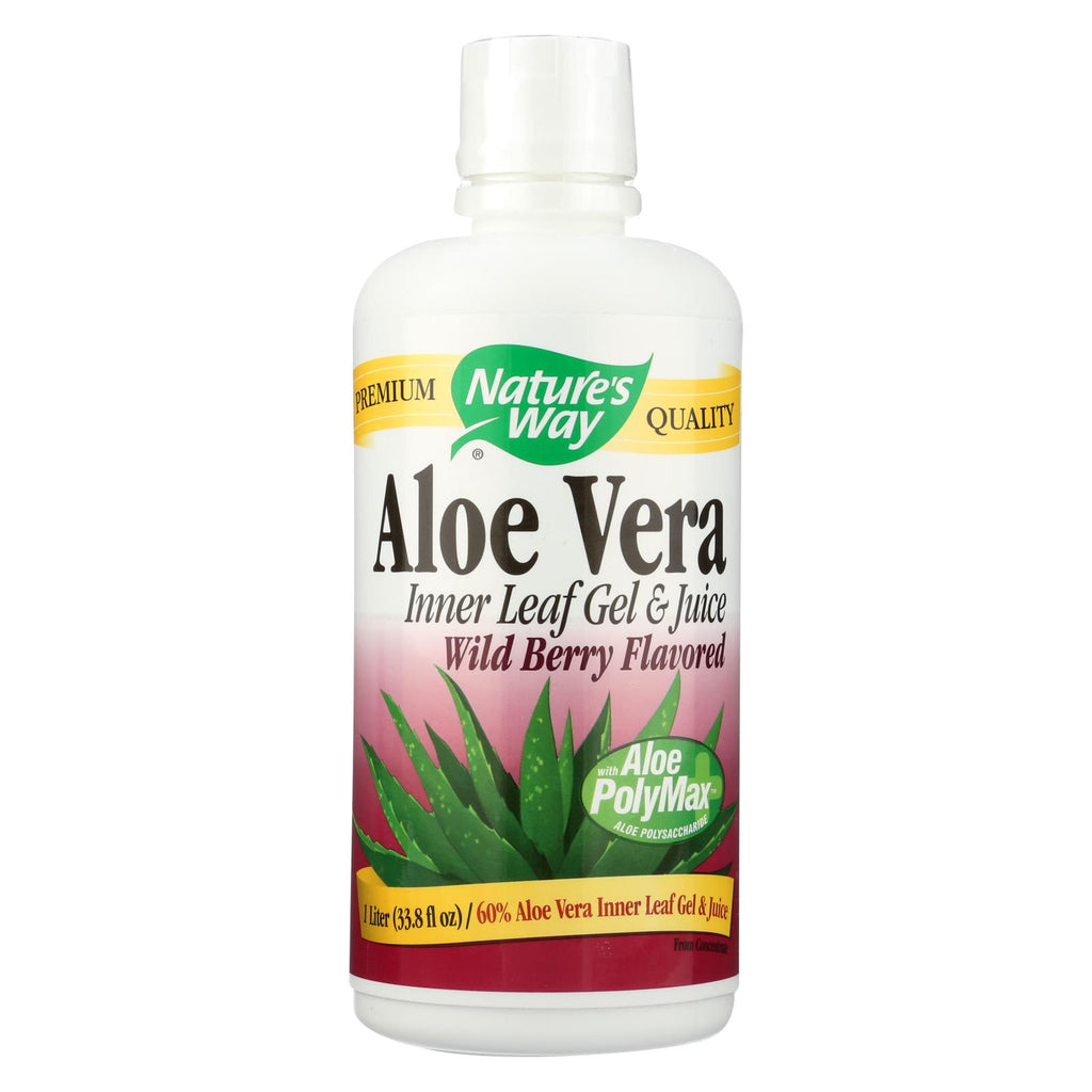 Nature's Way - Aloe Vera Gel And Juice - Wild Berry - 33.8 Fl Oz