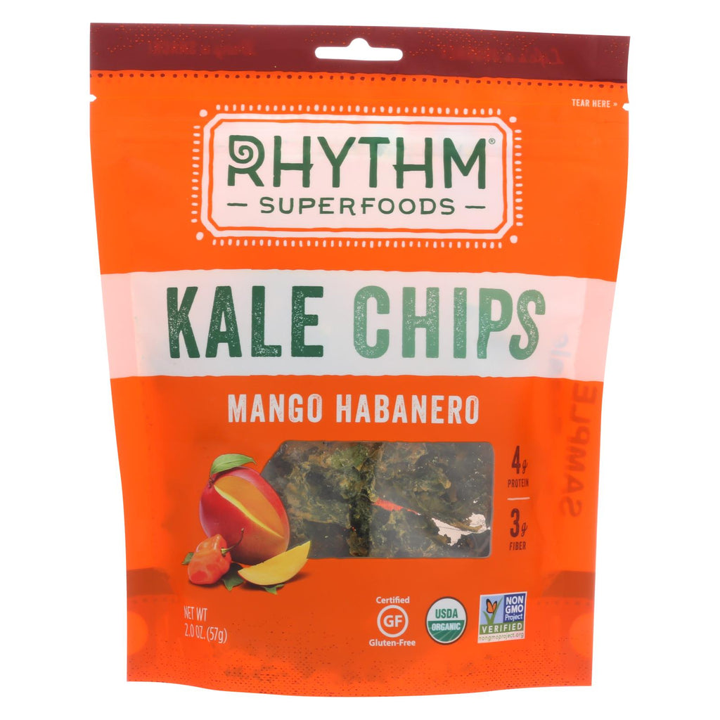 Rhythm Superfoods Kale Chips - Mango Habanero - Case Of 12 - 2 Oz.