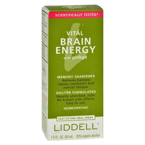 Liddell Homeopathic Brain Energy Spray - 1 Fl Oz