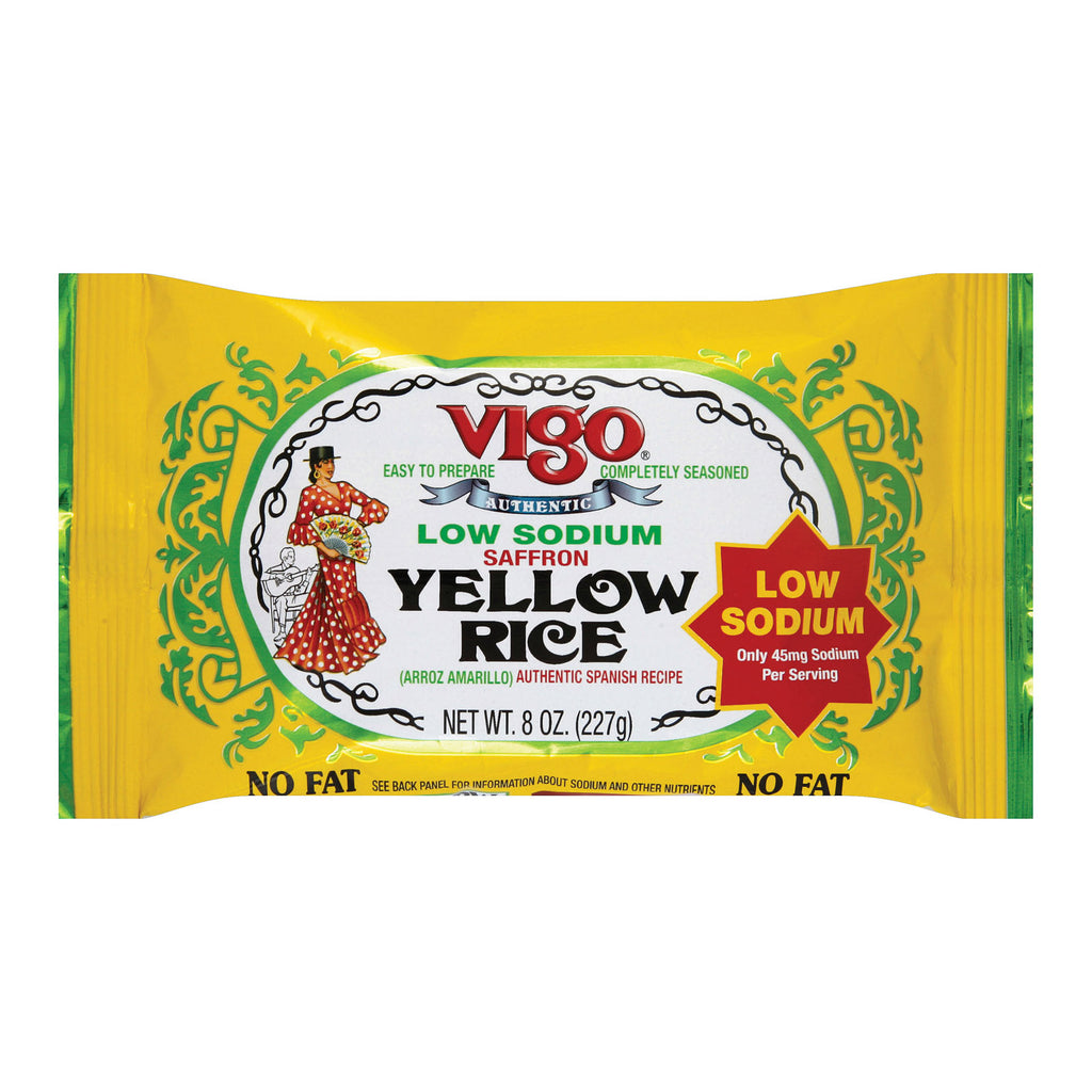 Vigo Yellow Rice - Low Sodium - Case Of 12 - 8 Oz.