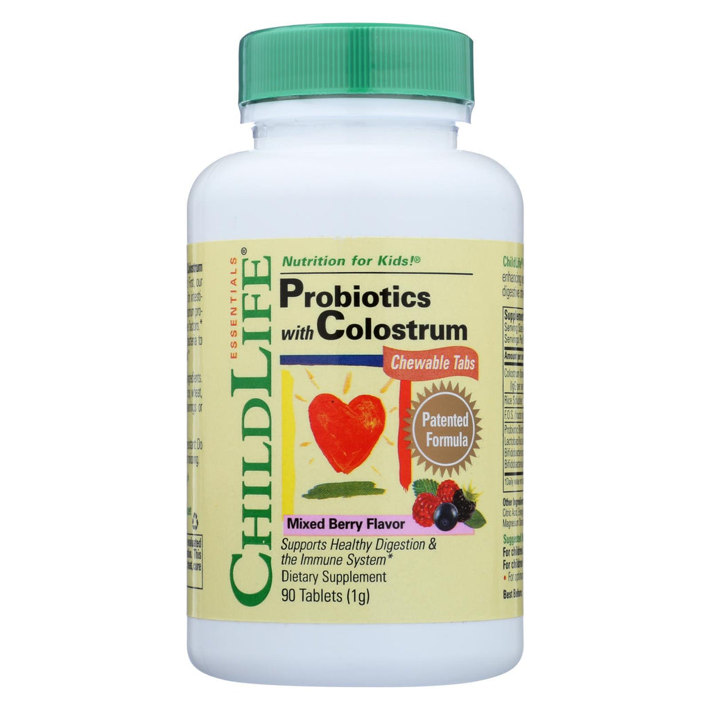 Childlife Probiotics Plus Colostrum Mixed Berry - 90 Chewable Tablets