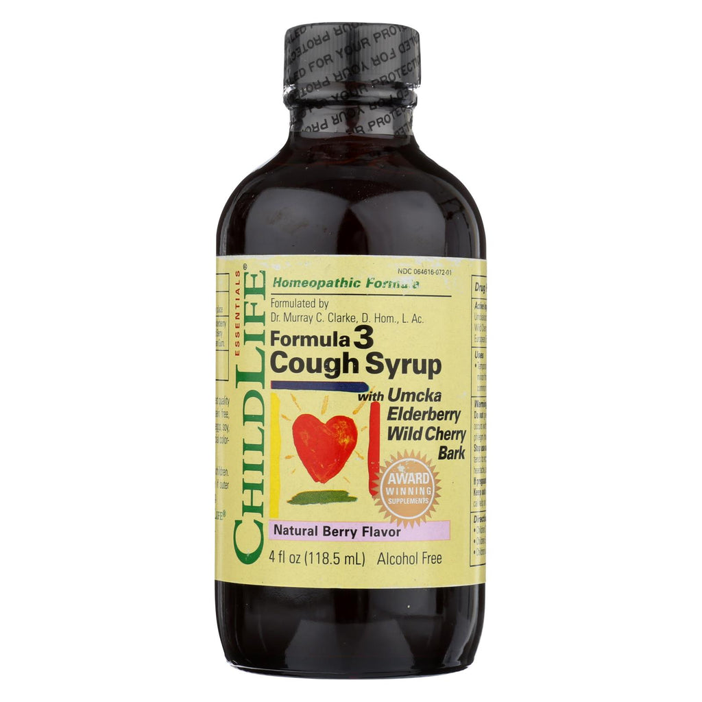 Childlife Formula 3 Cough Syrup Natural Berry - 4 Fl Oz