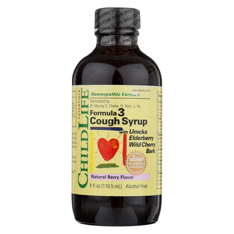 Childlife Formula 3 Cough Syrup Natural Berry - 4 Fl Oz