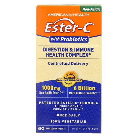 American Health - Ester-c Digestion And Immune Health Complex - 1000 Mg - 60 Vegetarian Tablets