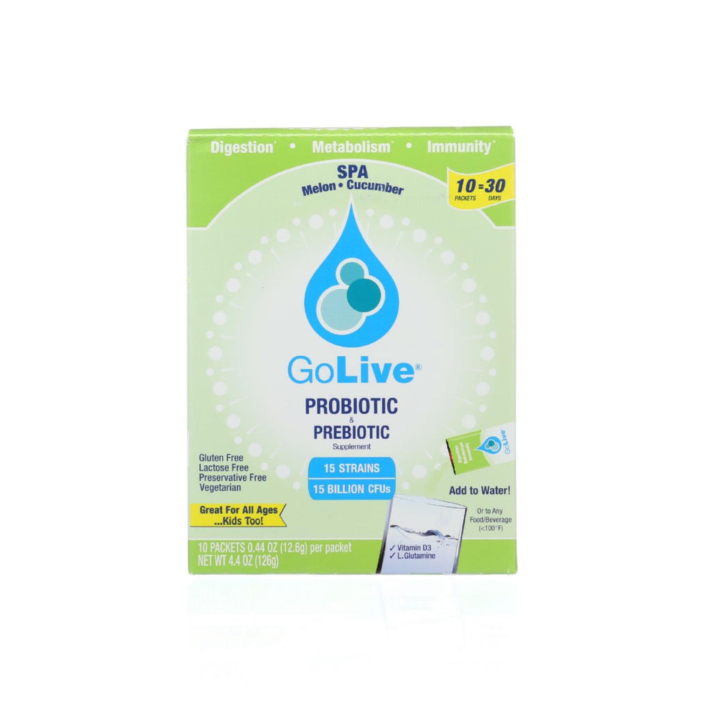 Golive Probiotic Products Probiotic And Prebiotic - Flavored Packets - Spa Melon Cucumber - 10-.47oz - 1 Each