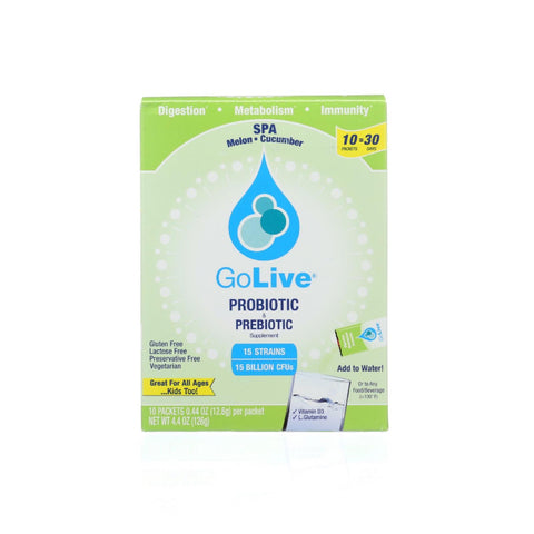 Golive Probiotic Products Probiotic And Prebiotic - Flavored Packets - Spa Melon Cucumber - 10-.47oz - 1 Each