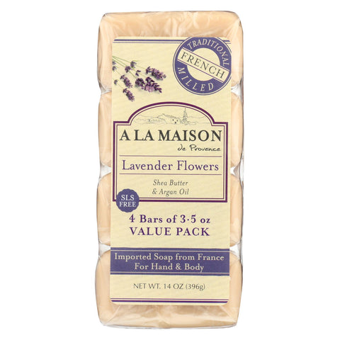 A La Maison - Bar Soap - Lavender Flowers - Value 4 Pack