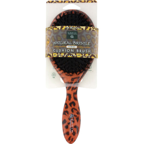 Earth Therapeutics Large Lacquer Pin Cushion Brush With Leopard Design - 1 Brush