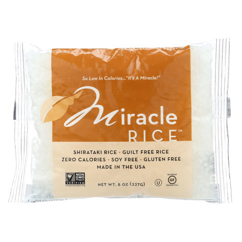 Miracle Noodle Rice - Shirataki - Miracle Rice - 8 Oz - Case Of 6