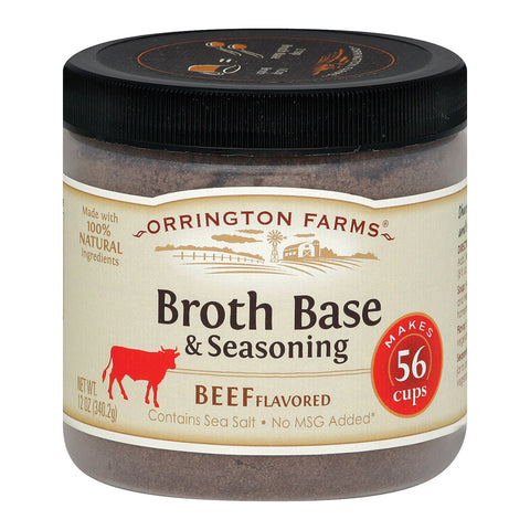 Orrington Farms Broth Base And Seasoning - Beef - Case Of 6 - 12 Oz.