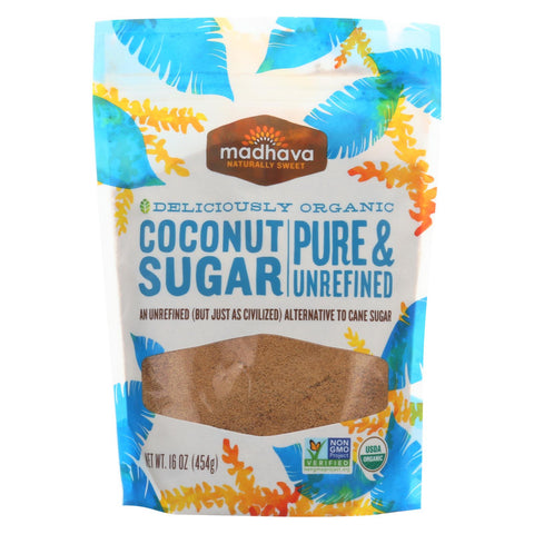 Madhava Honey Organic Coconut Sugar - Case Of 6 - 16 Oz.