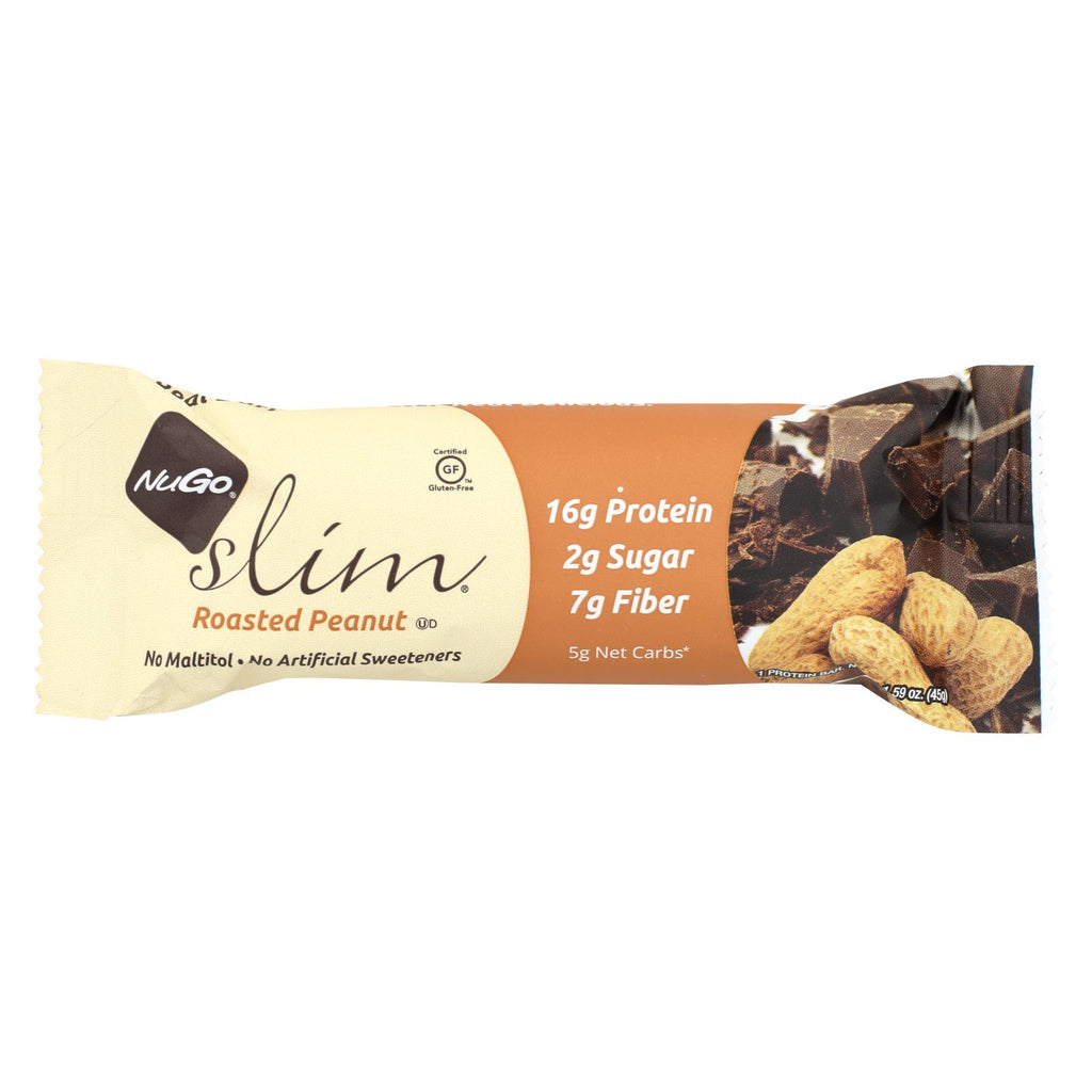 Nugo Nutrition Bar - Slim - Roasted Peanut - 1.59 Oz Bars - Case Of 12