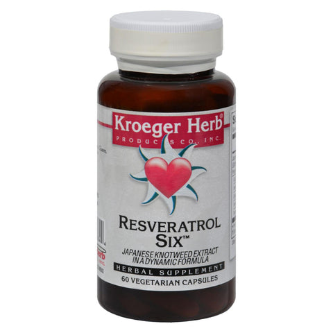 Kroeger Herb Resveratrol Six - 60 Capsules