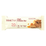 Think Products Thinkthin High Protein Bar - Caramel Fudge - 2.1 Oz - Case Of 10