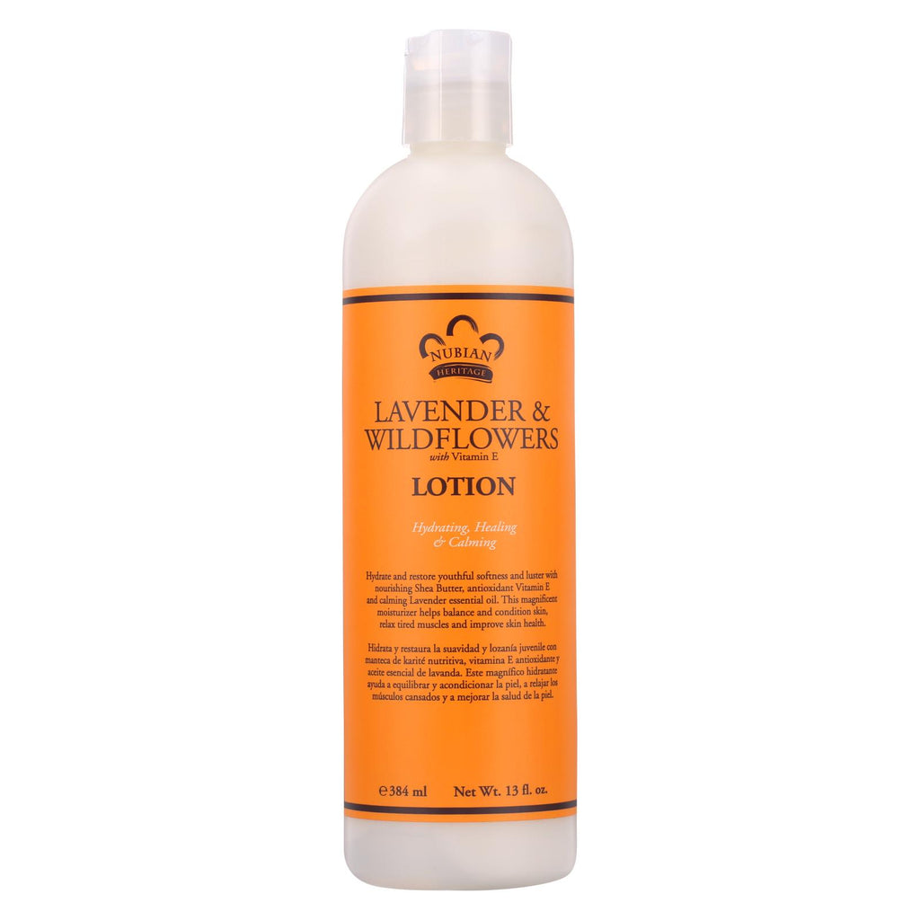 Nubian Heritage Lotion - Lavender And Wildflower - 13 Oz