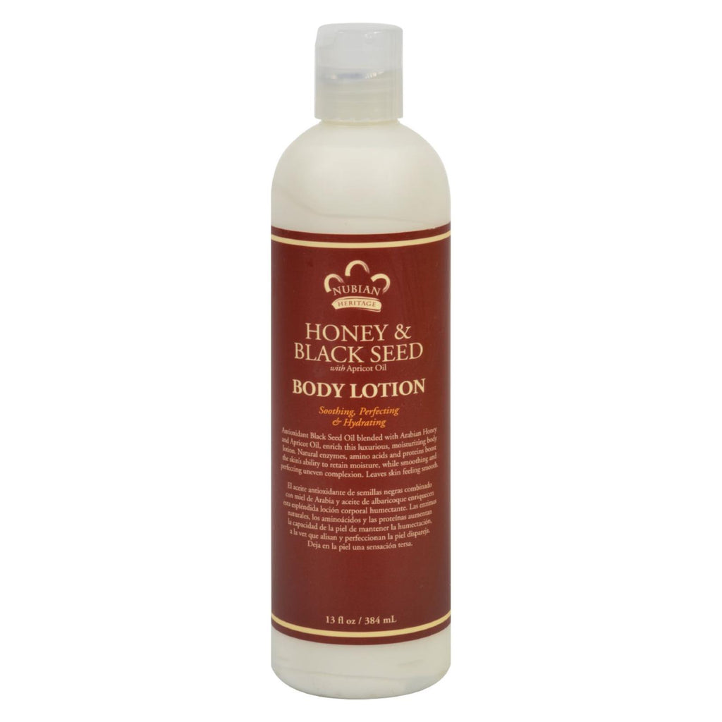 Nubian Heritage Lotion - Honey And Black Seed - 13 Oz