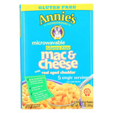 Annie's Homegrown Gluten Free Microwavable Mac And Cheese With Real Aged Cheddar - Case Of 6 - 10.7 Oz.