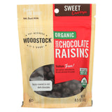 Woodstock Snacks - Organic - Dark Chocolate Raisins - 8.5 Oz - Case Of 8