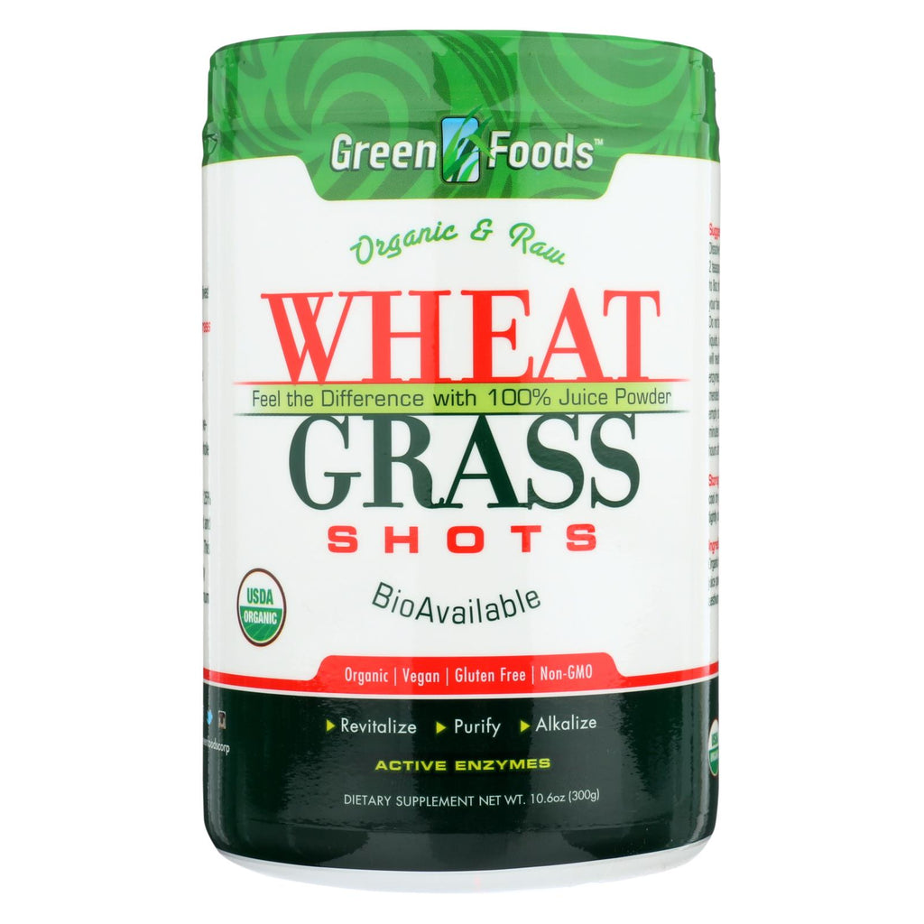 Green Foods Organic And Raw Wheat Grass Shots - 10.6 Oz