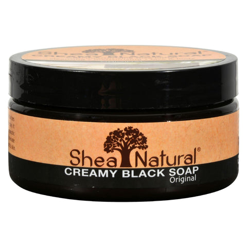 Shea Natural African Black Soap - Creamy - With Shea Butter - 8 Oz