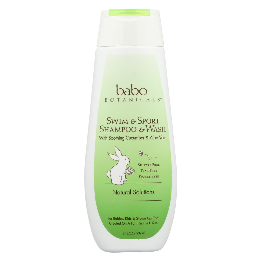 Babo Botanicals - Shampoo And Wash - Cucumber Aloe Vera - 8 Fl Oz