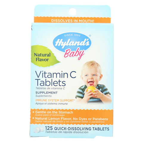 Hyland's Vitamin C Tablets Natural Lemon - 25 Mg - 125 Tablets