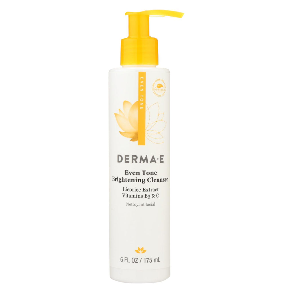 Derma E - Evenly Radiant Cleanser - 6 Fl Oz.