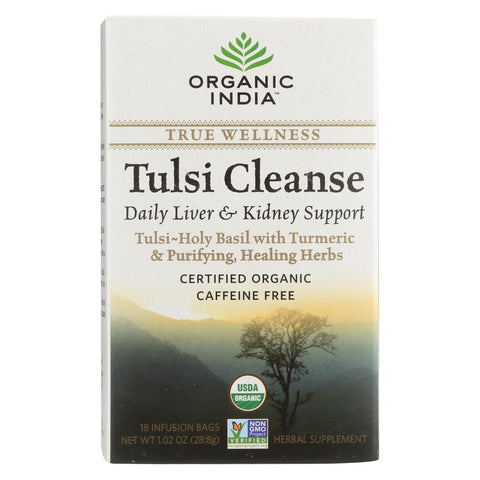 Organic India Organic Tulsi Wellness Tea - Cleanse - 18 Tea Bags - Case Of 10