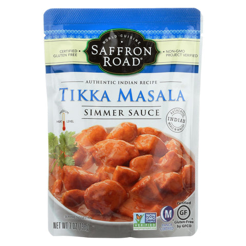 Saffron Road Simmer Sauce - Tikka Masala - Case Of 8 - 7 Fl Oz.