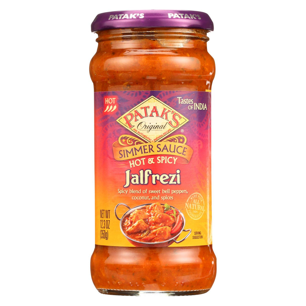 Pataks Simmer Sauce - Hot And Spicy - Jalfrezi - Hot - 12.3 Oz - Case Of 6