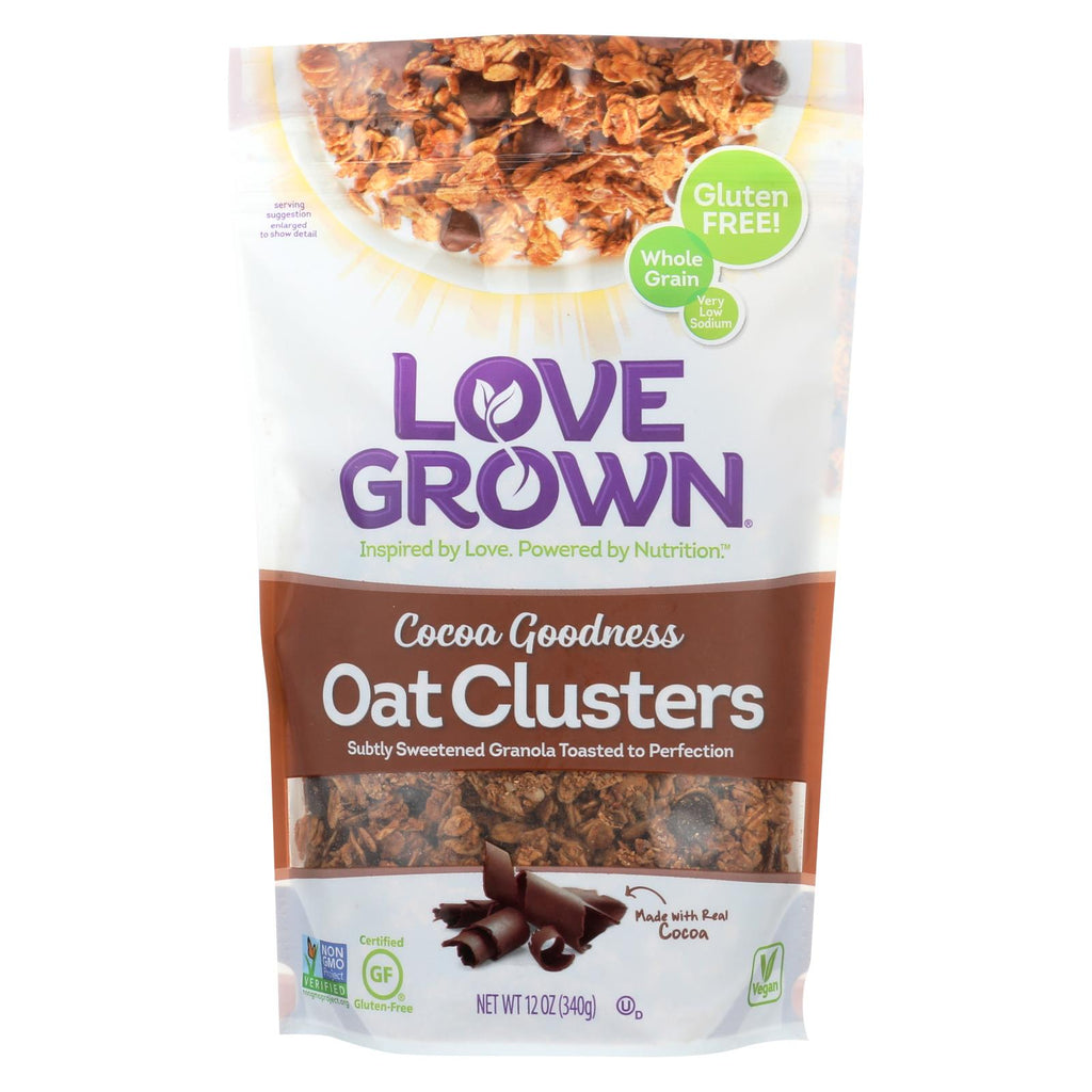 Love Grown Foods Oat Clusters - Cocoa Goodness - Case Of 6 - 12 Oz.