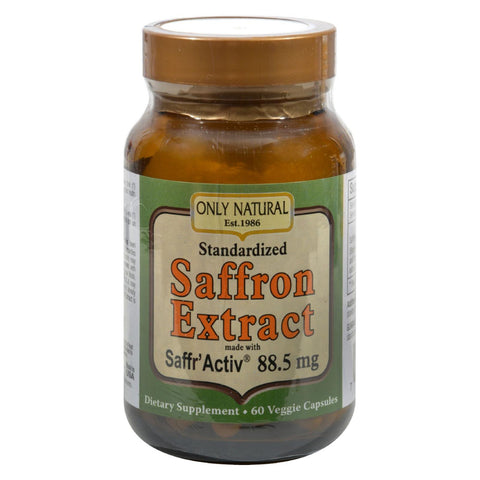 Only Natural Saffron Extract - 88.5 Mg - 60 Vegetable Capsules