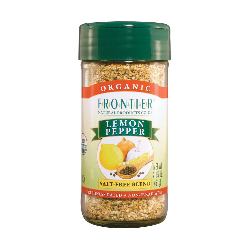 Frontier Herb Lemon Pepper - Organic Salt Free - Case Of 6 - 2.5 Oz.