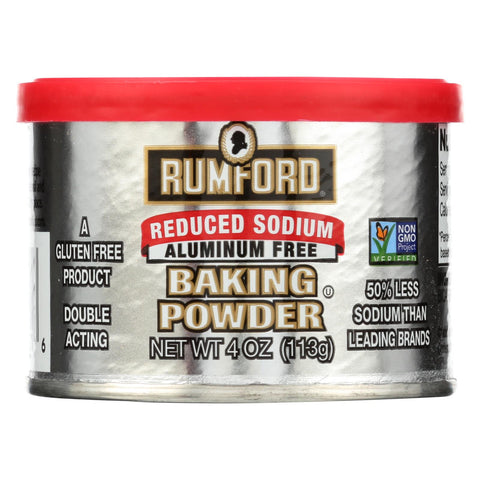 Rumford Baking Powder - Reduced Sodium - Case Of 24 - 4 Oz.