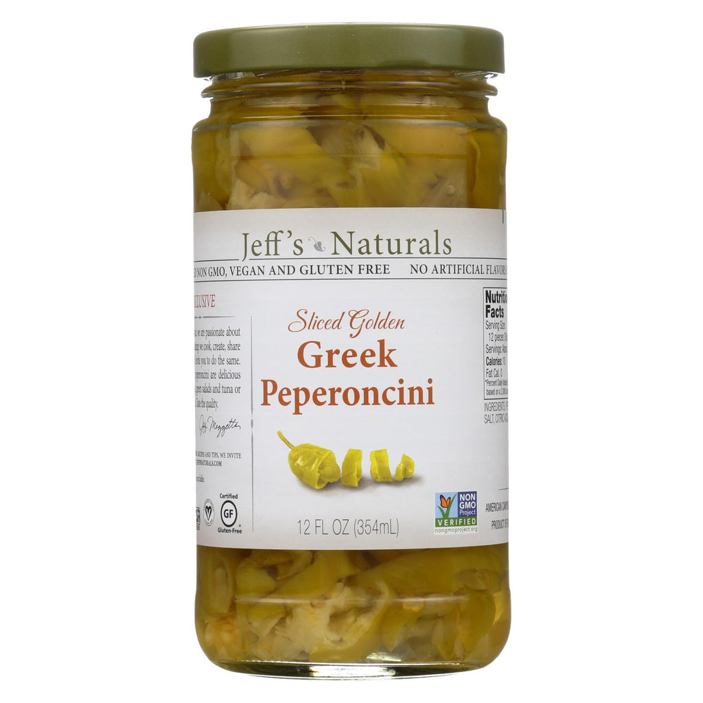 Jeff's Natural Jeff's Natural Greek Pepperoncini - Greek Pepperoncini - Case Of 6 - 12 Oz.