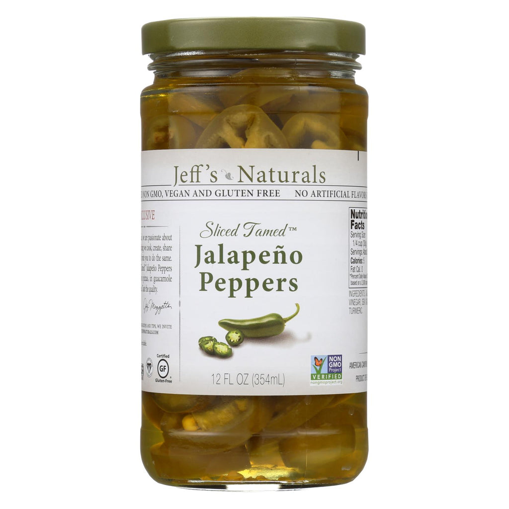 Jeff's Natural Jeff's Natural Jalapeno Peppers - Jalapeno - Case Of 6 - 12 Oz.