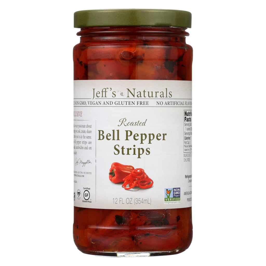 Jeff's Natural Jeff's Natural Bell Pepper Strip - Bell Pepper Strips - Case Of 6 - 12 Oz.