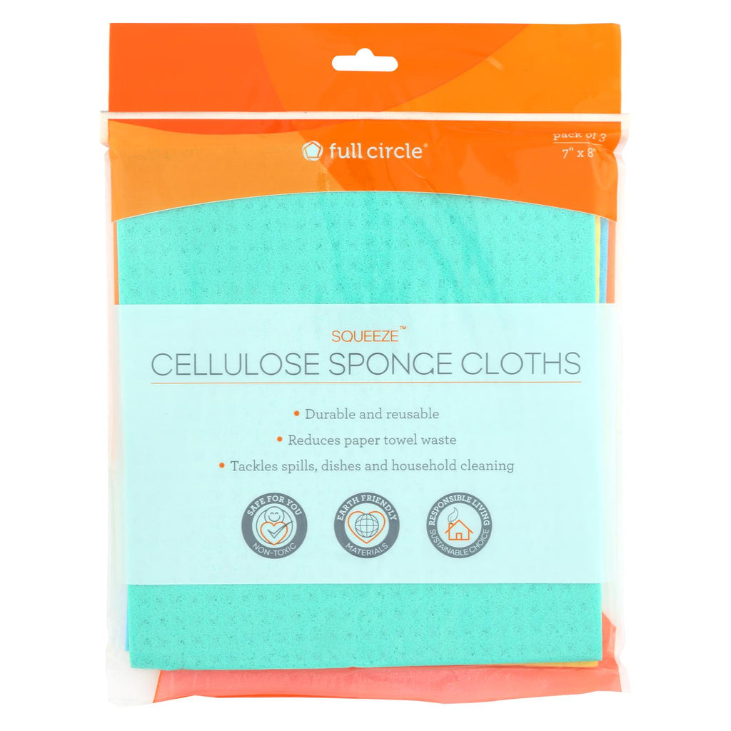 Full Circle Home - Squeeze Cellulose  Cleaning Cloths - Case Of 12 - 3 Count