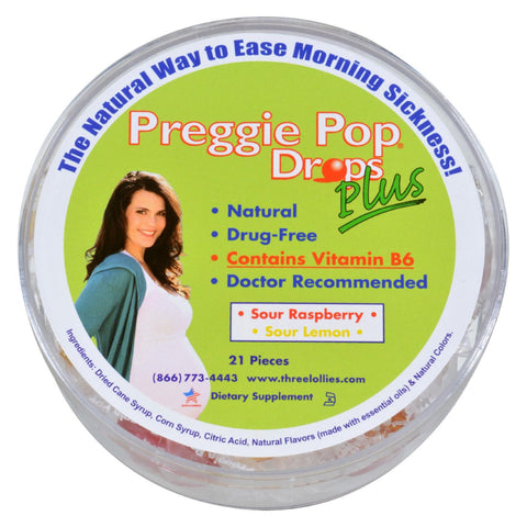 Three Lollies Preggie Drops Plus With Vitamin B6 - 21 Pack