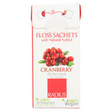 Radius - Floss Sachets With Natural Xylitol - Cranberry - Case Of 20