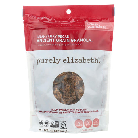 Purely Elizabeth Organic Ancient Grain Granola - Cranberry Pecan - Case Of 6 - 12 Oz.